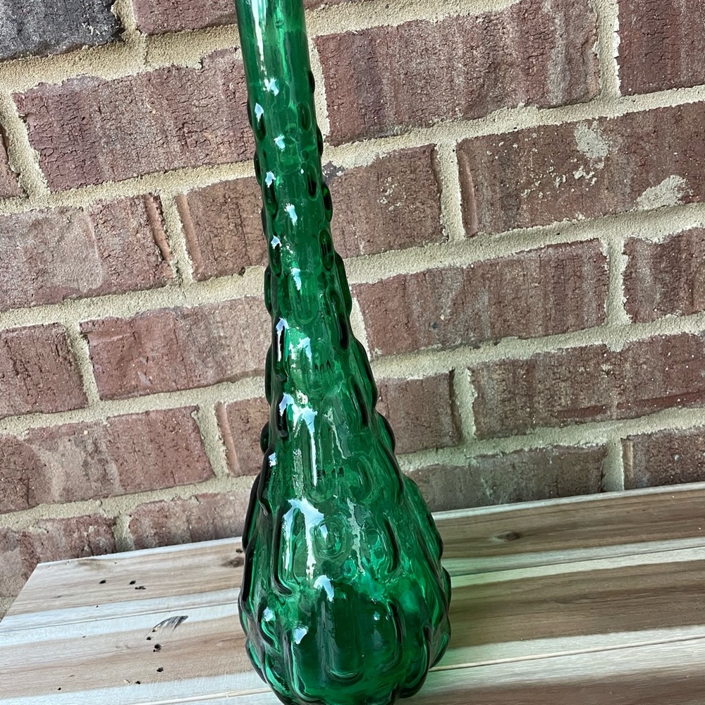 MCM Green Brick Empoli Decanter Italian glass